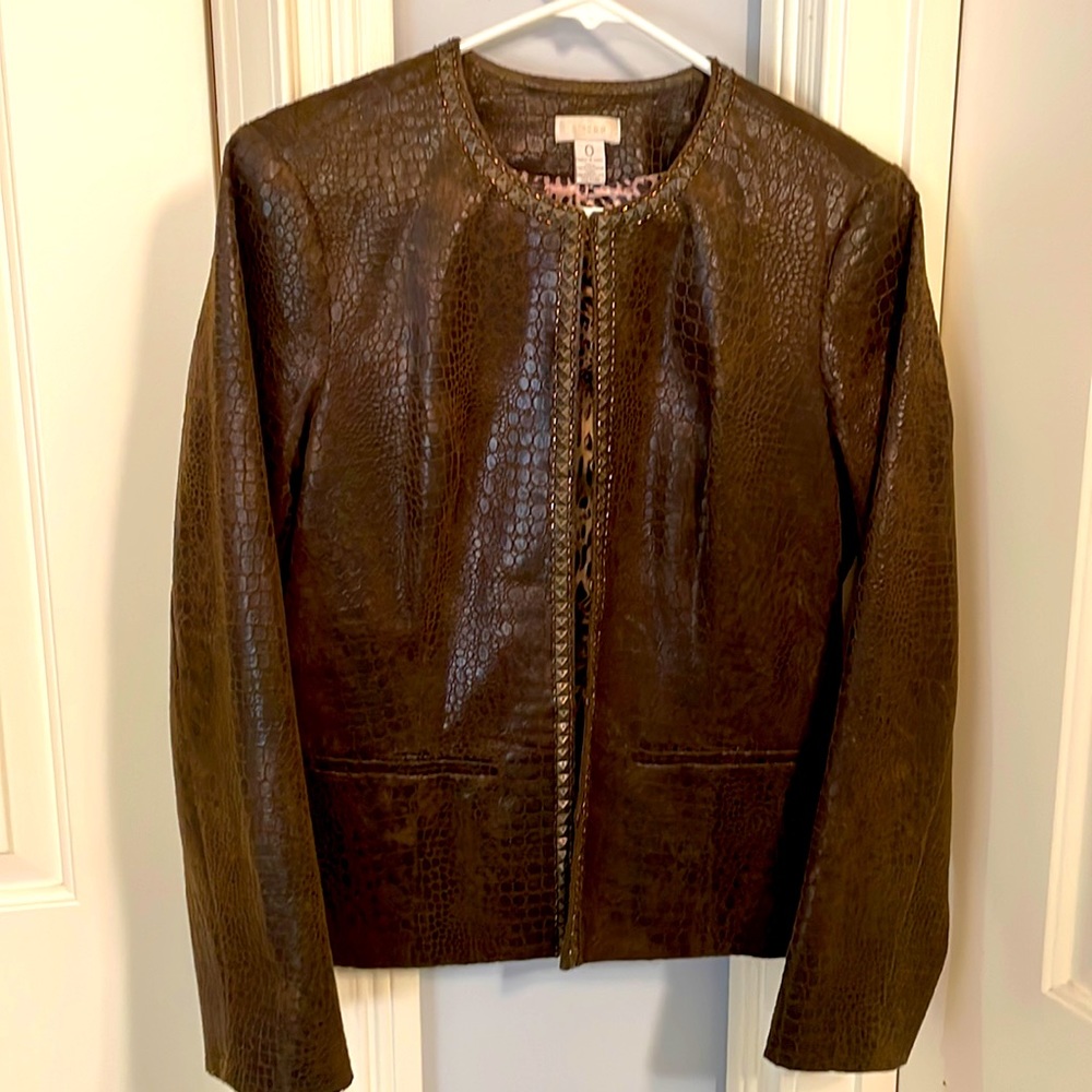 Chico’s Faux Leather Blazer